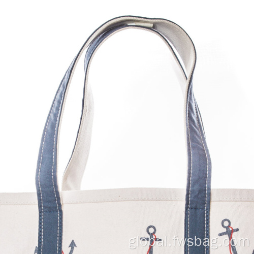 China Natural Beach Canvas Tote Bag With Custom Print Supplier